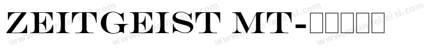 Zeitgeist MT字体转换